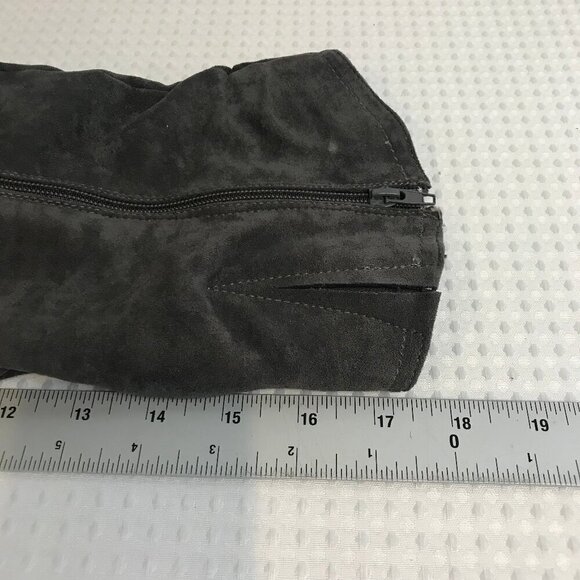 MIDNIGHT PENNY GREY SUEDE BOOTS SIZE 7.5 NEW - Picture 5 of 8